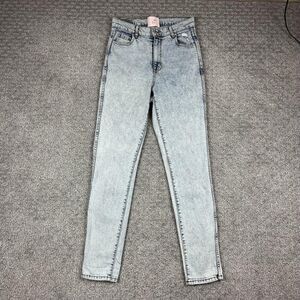 Revice Denim Jeans Womens 30 Light Wash High Rise Skinny Distressed Made USA